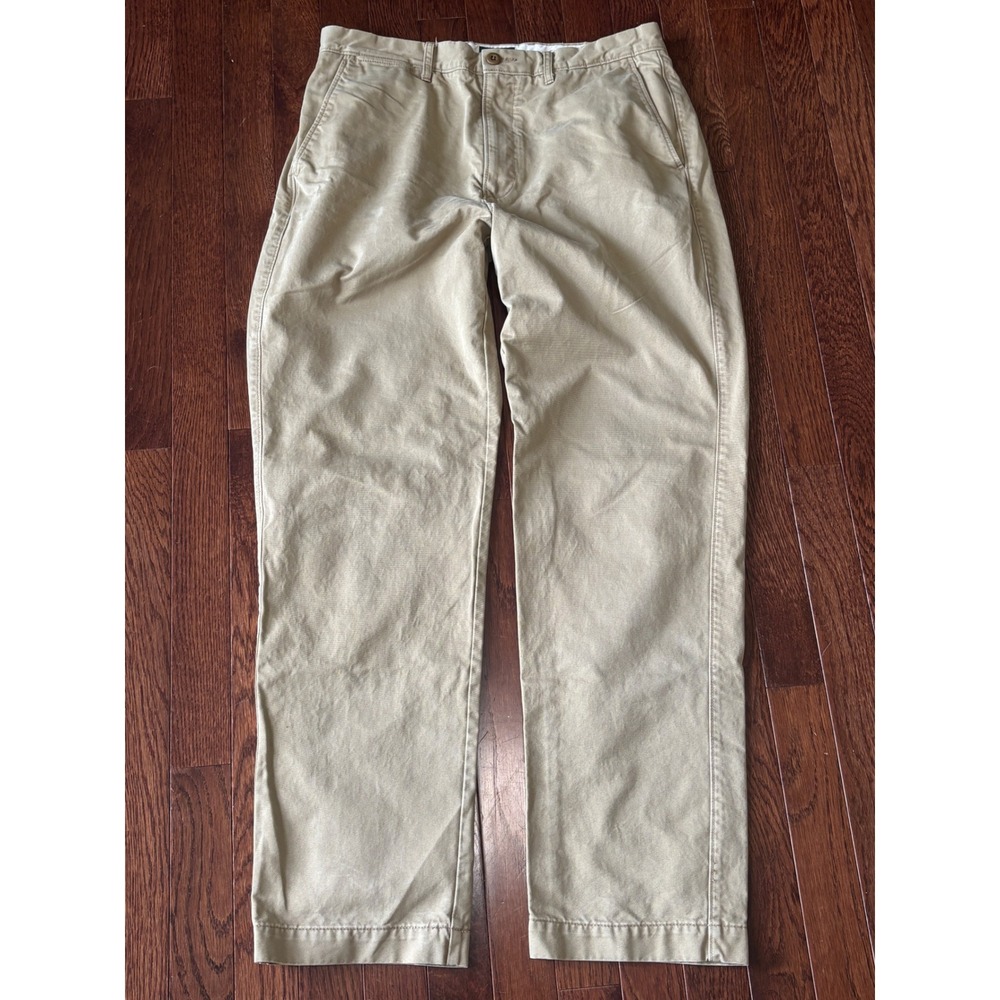 J.Crew Broken-In Straight Fit Chino Pants Khaki 100% Cotton CD466 31x30 Oarsman